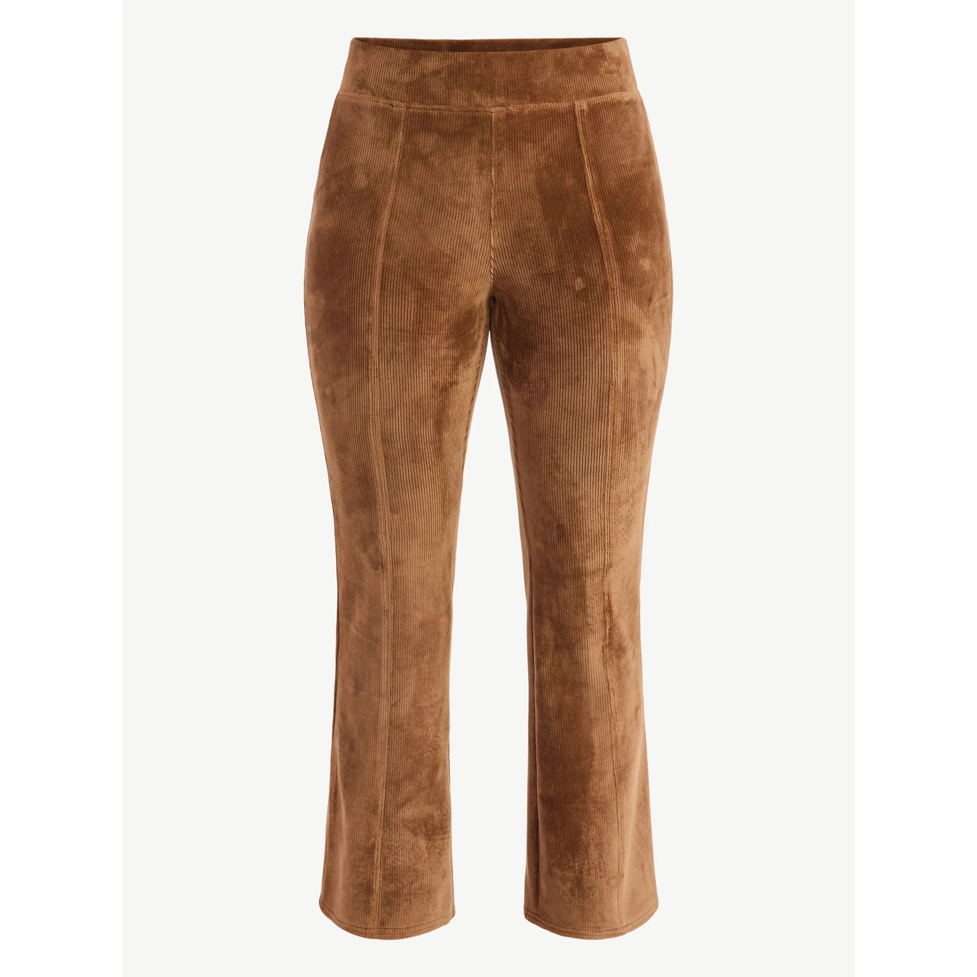 Time and Tru Women's Knit Cord Leggings, 30" Inseam, Sizes XS-XXXL | Walmart (US)