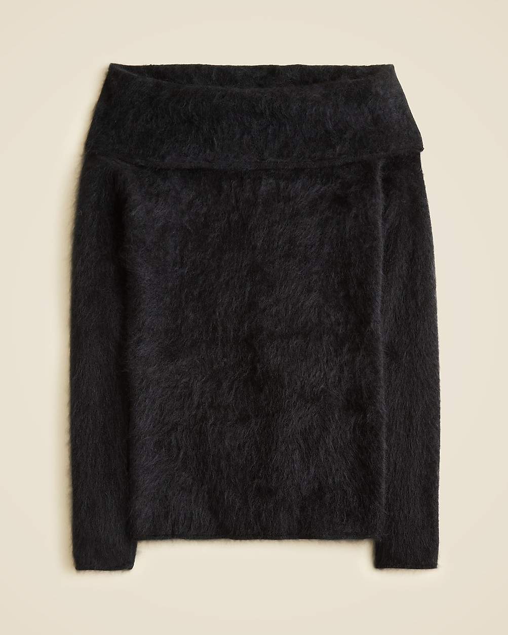 Brushed cashmere foldover sweater | J. Crew US