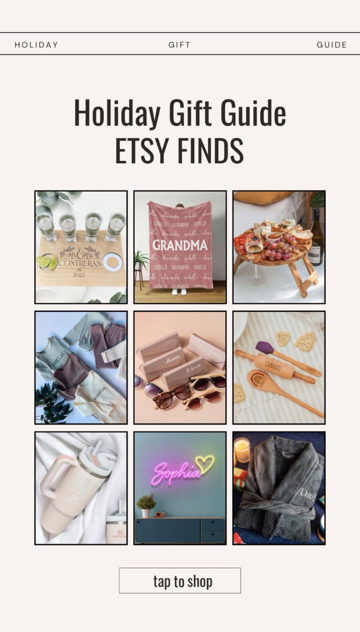 Etsy gift guide! Personalized items that are perfect for anyone! 

#LTKGiftGuide #LTKHoliday #LTKFindsUnder100