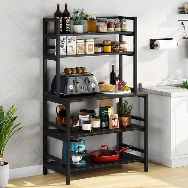 5-Tier Kitchen Bakers Rack Utility Storage Shelf Microwave Oven Stand, Industrial Microwave Cart ... | Bed Bath & Beyond