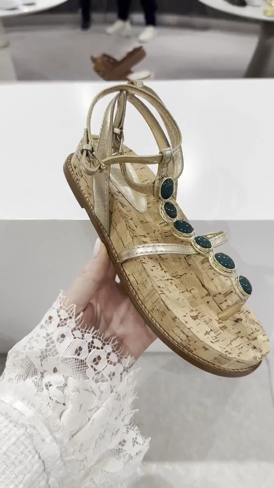 How stylish are these jade stones on this metallic summer sandal? Perfect shoe for the warmer days ahead.

Spring fashion, spring look, spring shoes, summer shoes, sandals, flat shoes 

#LTKStyleTip #LTKShoeCrush #LTKOver40