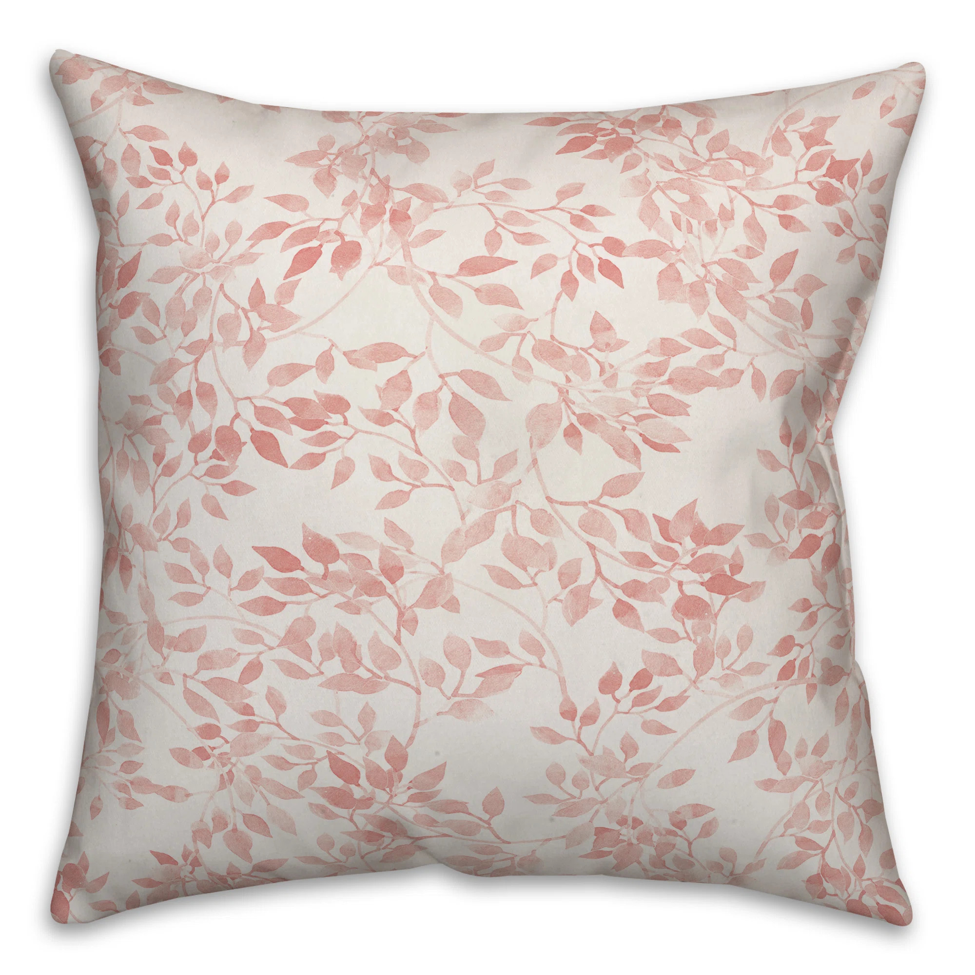 Blush Leaves Throw Pillow | Wayfair North America