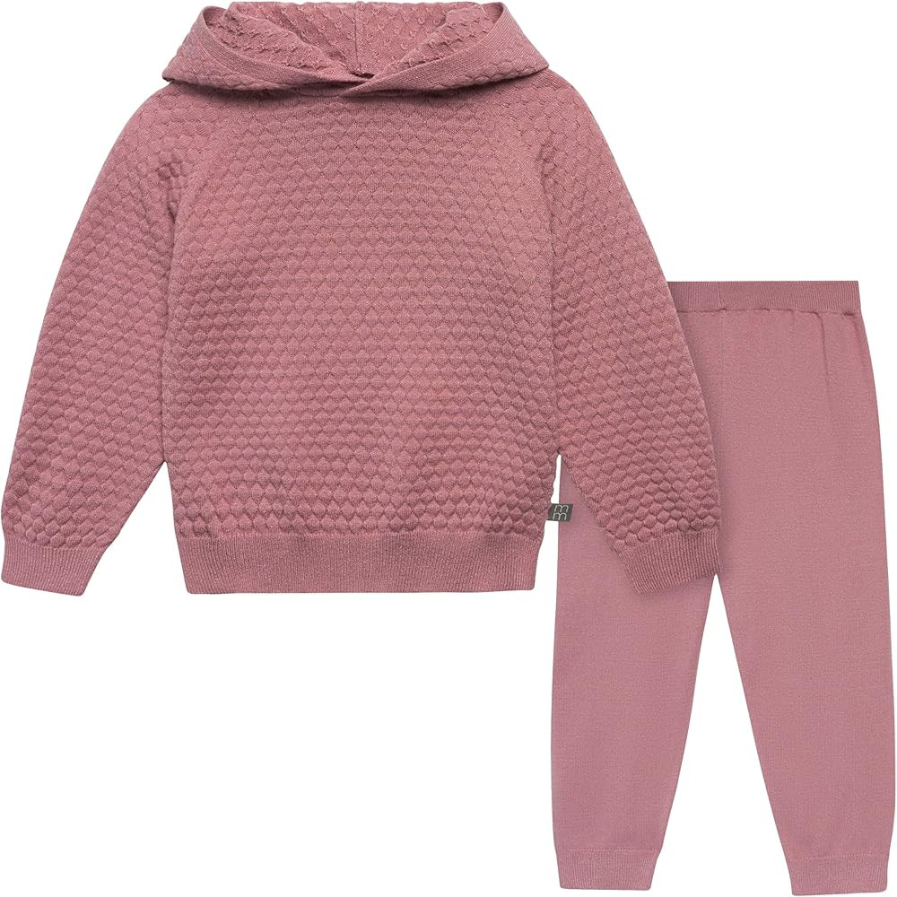 Modern Moments by Gerber Girls' Baby and Toddler Honey Comb Sweater Knit Top and Pant Set | Amazon (US)