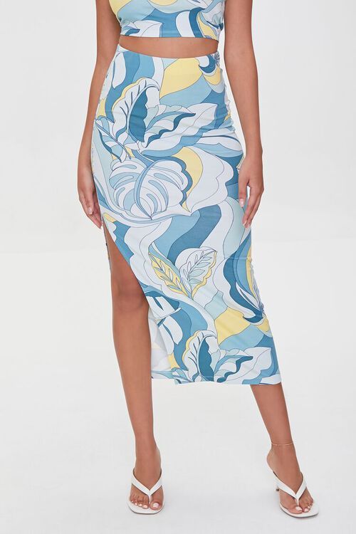 Tropical Print Crop Top & Skirt Set | Forever 21 | Forever 21 (US)