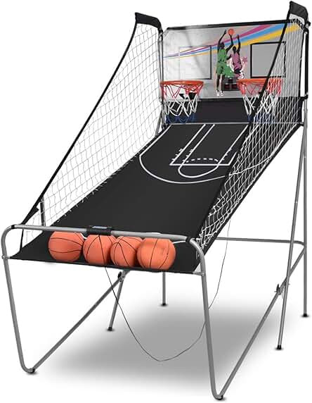 Dual Shot Sport | Arcade Basketball Game for Home | Paddle Scoring Hoop, 10 Game Modes, 4 Balls | Foldable for Easy Storage | Fun for All Players | Amazon (US)