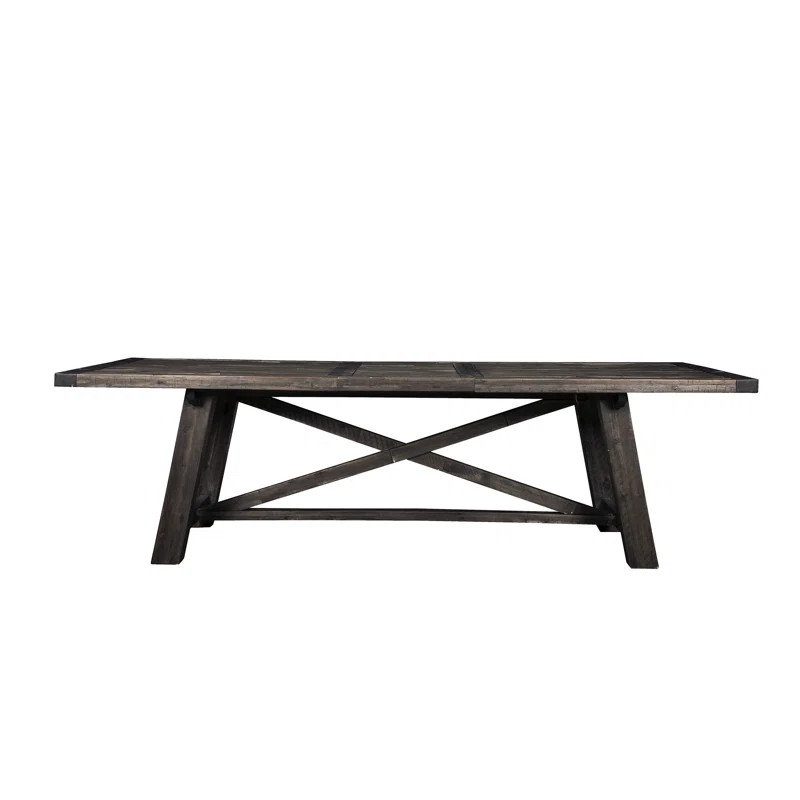 Fahey Extendable Acacia Solid Wood Trestle Dining Table | Wayfair North America