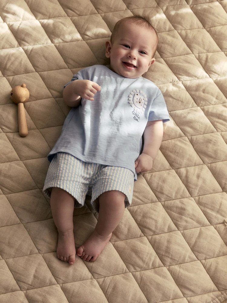 Blue Lion Top and Shorts Baby Set (0mths-2yrs) | Next US