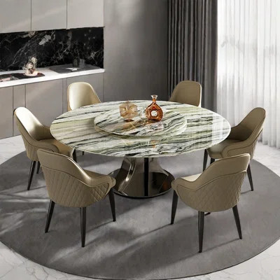 Modern Luxury Marble Round Dining Table | Wayfair North America