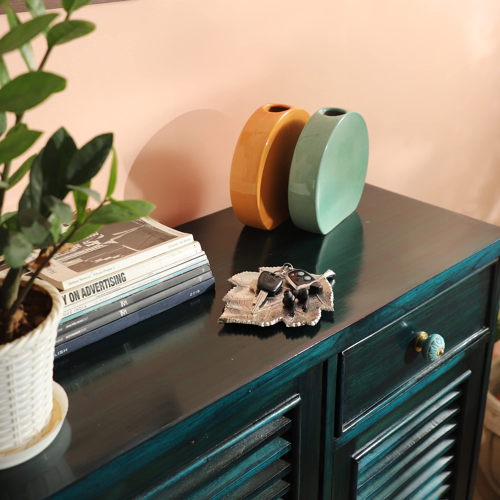 Rely+ Metal Leaf Decorative Antique Jewelry Tray Organizer Kitchen Fall Decor Plates Party Bowl R... | Amazon (US)