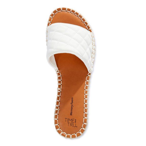 Time and Tru Women’s Quilted Espadrille Slides | Walmart (US)