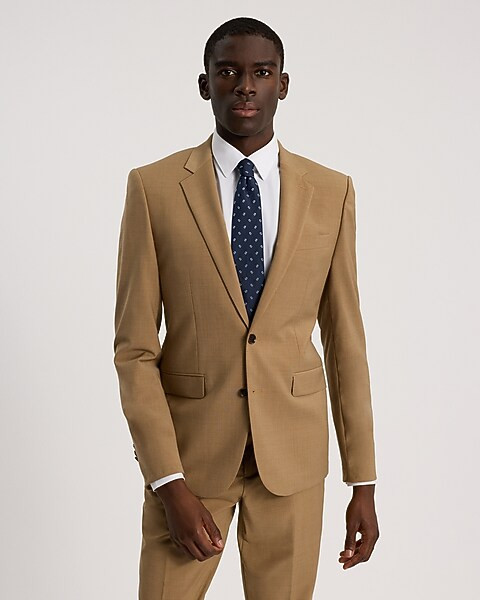 Extra Slim Tan Wool-Blend Modern Tech Suit Jacket | Express