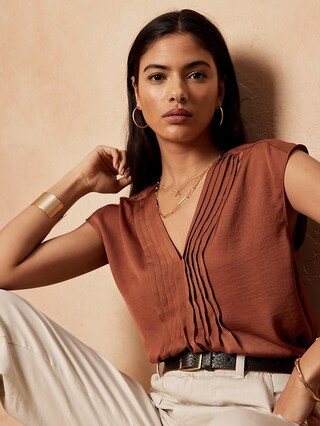 Soft Pleat Blouse | Banana Republic Factory