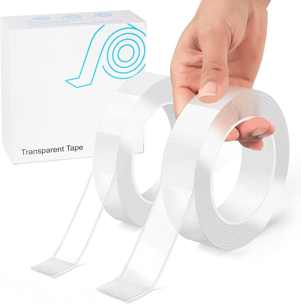 Double Sided Mounting Adhesive Tape (Pack of 2,Total 19.7FT),Double-Sided Tape Adhesive Tape Heav... | Amazon (US)