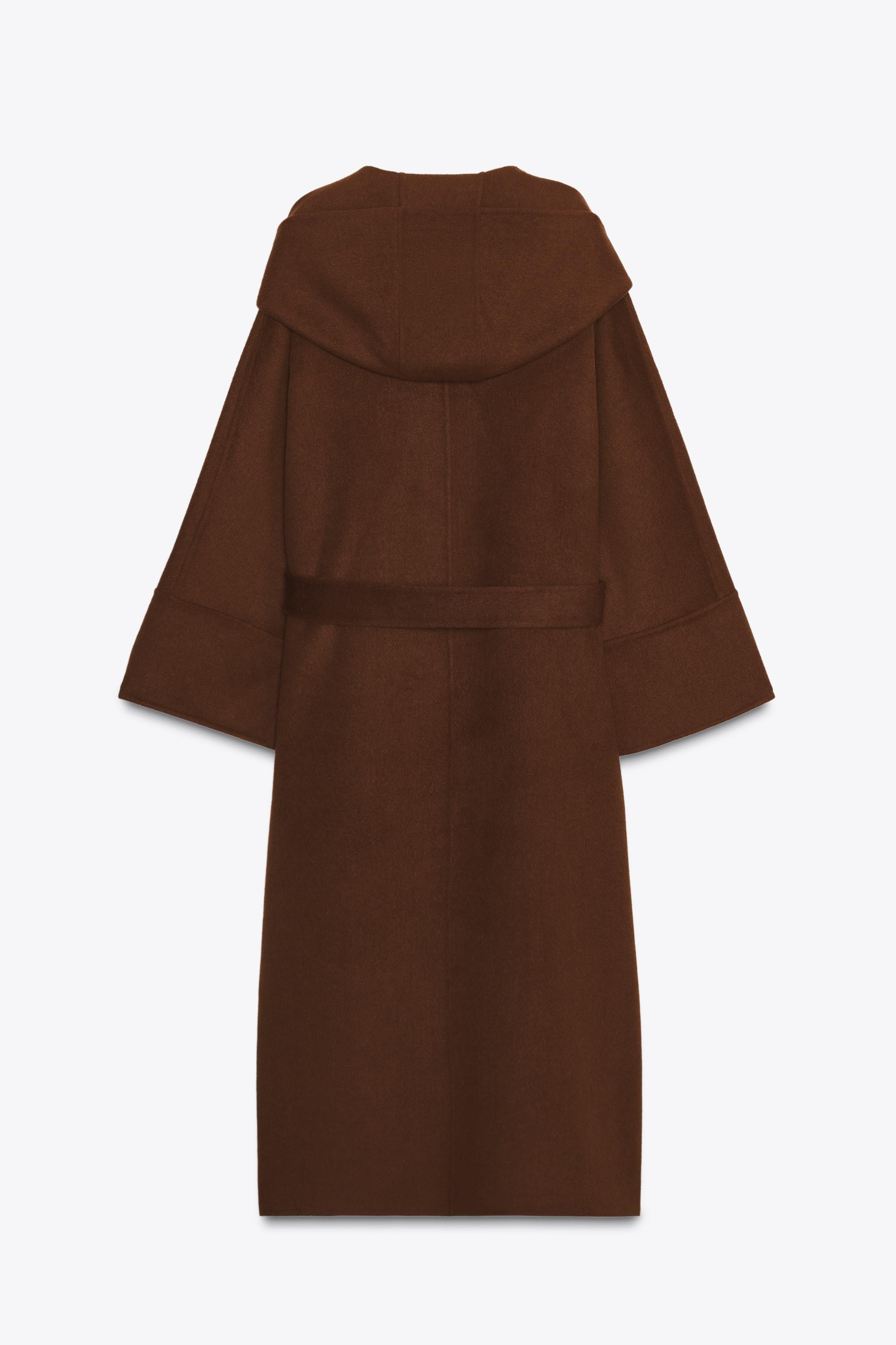 ZW COLLECTION LIMITED EDITION LONG BELTED WOOL COAT | Zara US