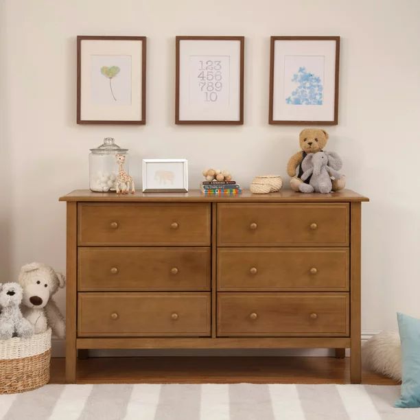 DaVinci Jayden 6-Drawer Double Dresser in Chestnut - Walmart.com | Walmart (US)