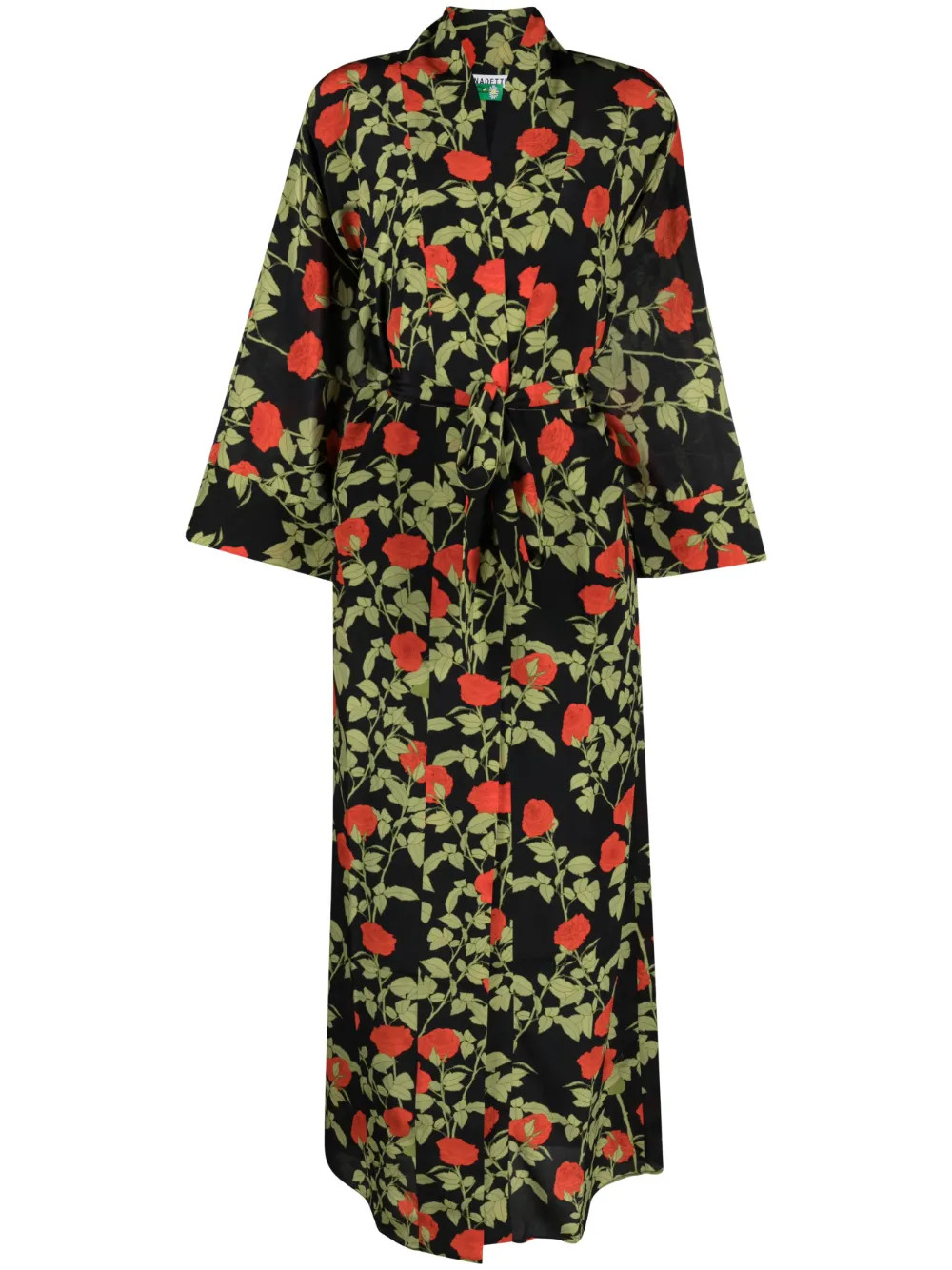 climbing rose-print silk maxi dress | Farfetch Global