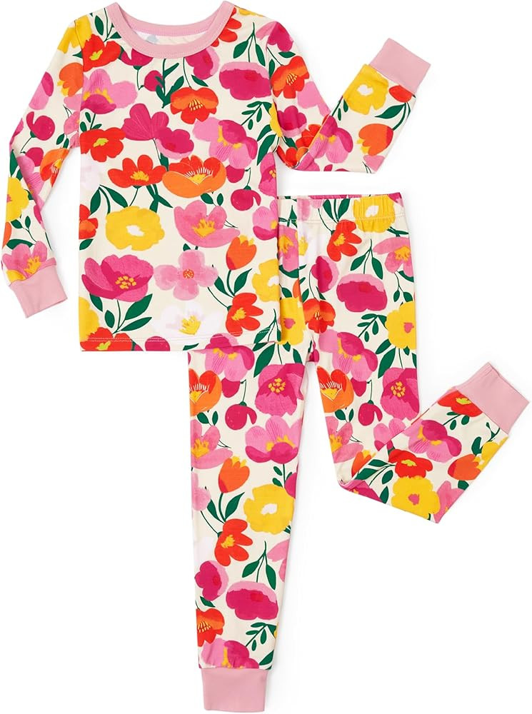 PATPAT Bamboo Viscose Pajama Set for Toddlers with Improved Tensile Strength, Snug Fit Pjs Sleepe... | Amazon (US)