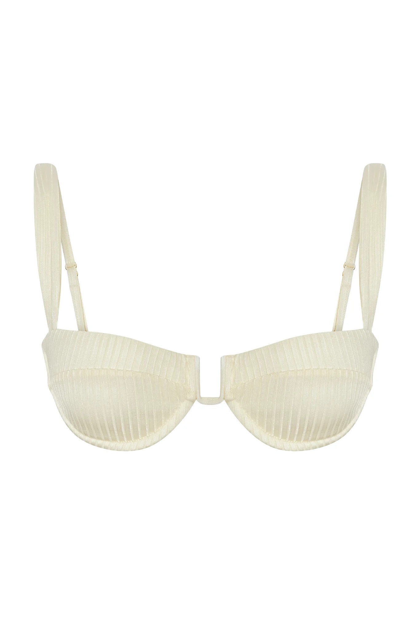 Cala Roja Top - Ivory Shiny Rib | Monday Swimwear