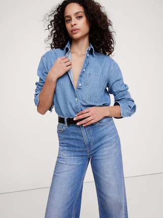 The Oversized Denim Shirt | Banana Republic (CA)