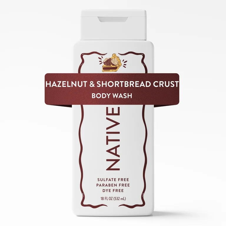 Native Sulfate Free 24 HR Freshness Body Wash, Hazelnut & Shortbread Crust, 18 fl oz | Walmart (US)