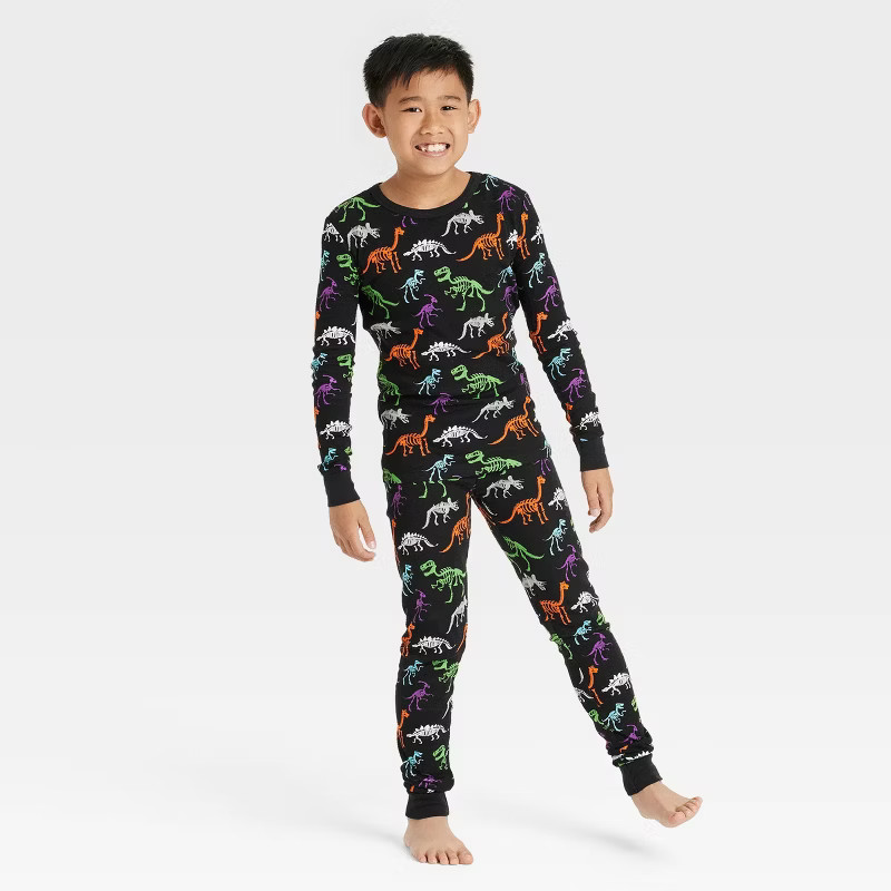 Kids' Halloween Dino Skeleton Matching Family Snug Fit Pajama Set - Hyde & EEK! Boutique&... | Target