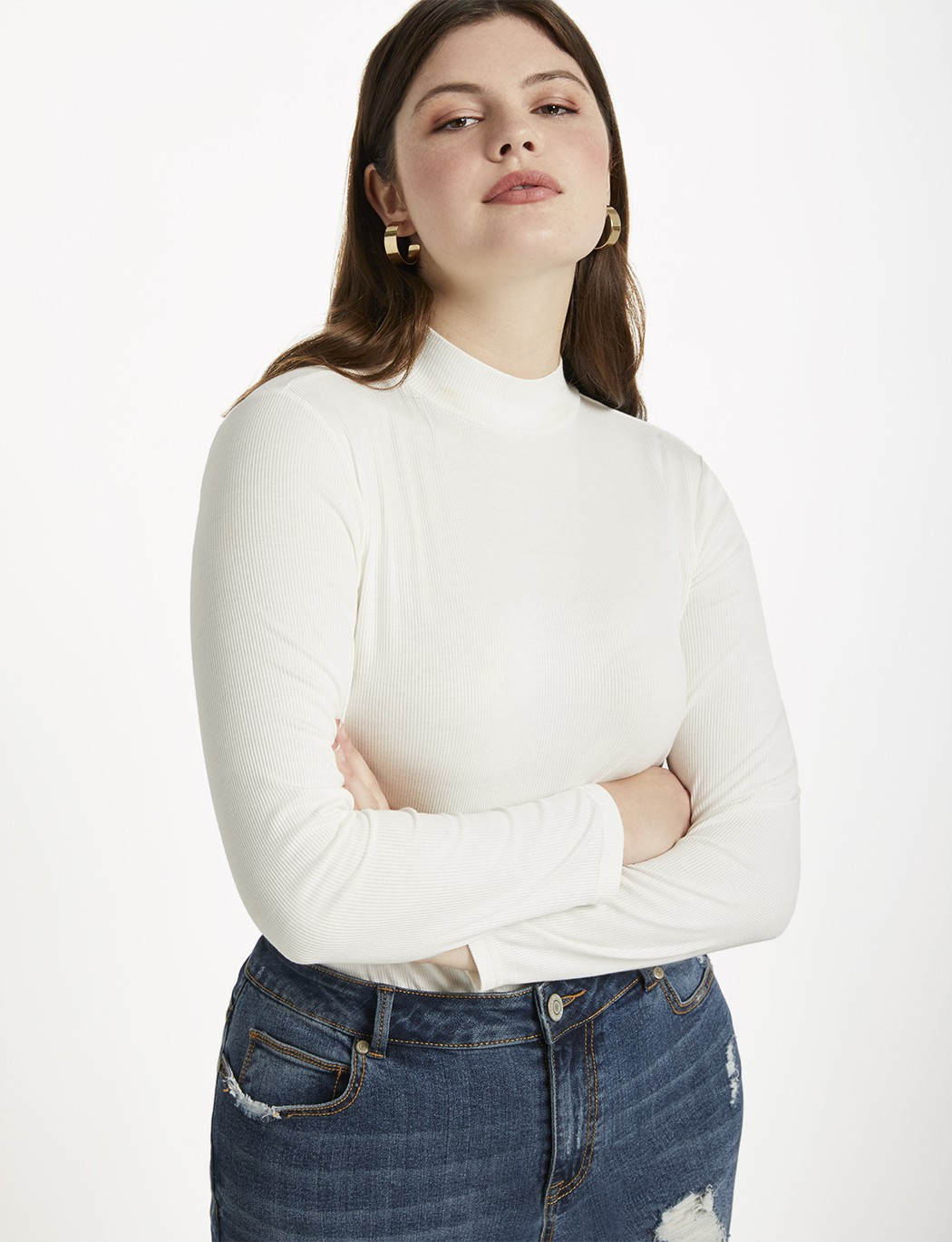 Long Sleeve Turtleneck Top | Eloquii