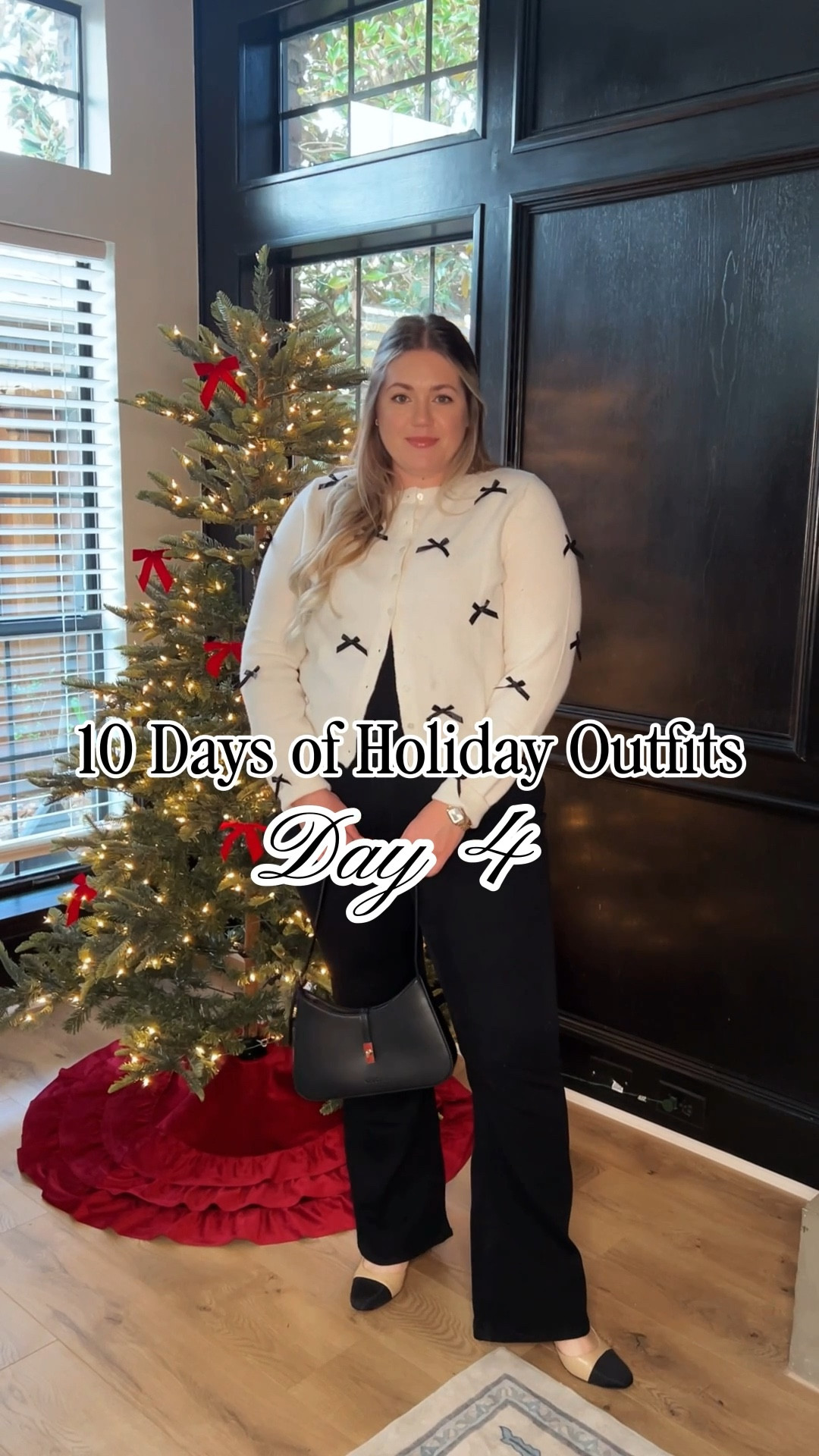 10 Days of Holiday Outfits Day 4! 🎄 Such a cute and easy midsize holiday outfit idea whether you’re heading to a Christmas party, family dinner, or festive photos. Classic, cozy, and budget-friendly — the best combo 🎀🖤

midsize holiday outfit, Black Friday fashion deals, affordable holiday outfits, bow cardigan outfit, Christmas outfit ideas, midsize style inspiration, winter wardrobe staples, holiday party outfit for midsize women, classic holiday style, Black Friday sweater sale, under $20 jeans, Christmas fashion trends

#LTKHoliday #LTKootd #LTKMidsize