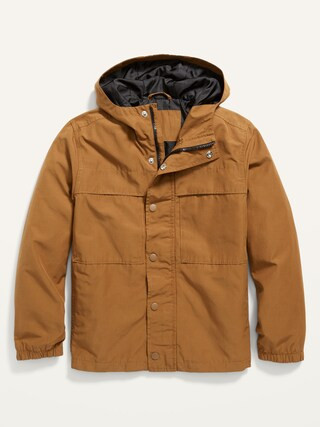 Gender-Neutral Hooded Zip Utility Jacket for Kids | Old Navy (CA)
