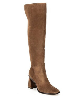 Gianni Bini Travers Suede Block Heel Over-the-Knee Boots | Dillard's | Dillard's
