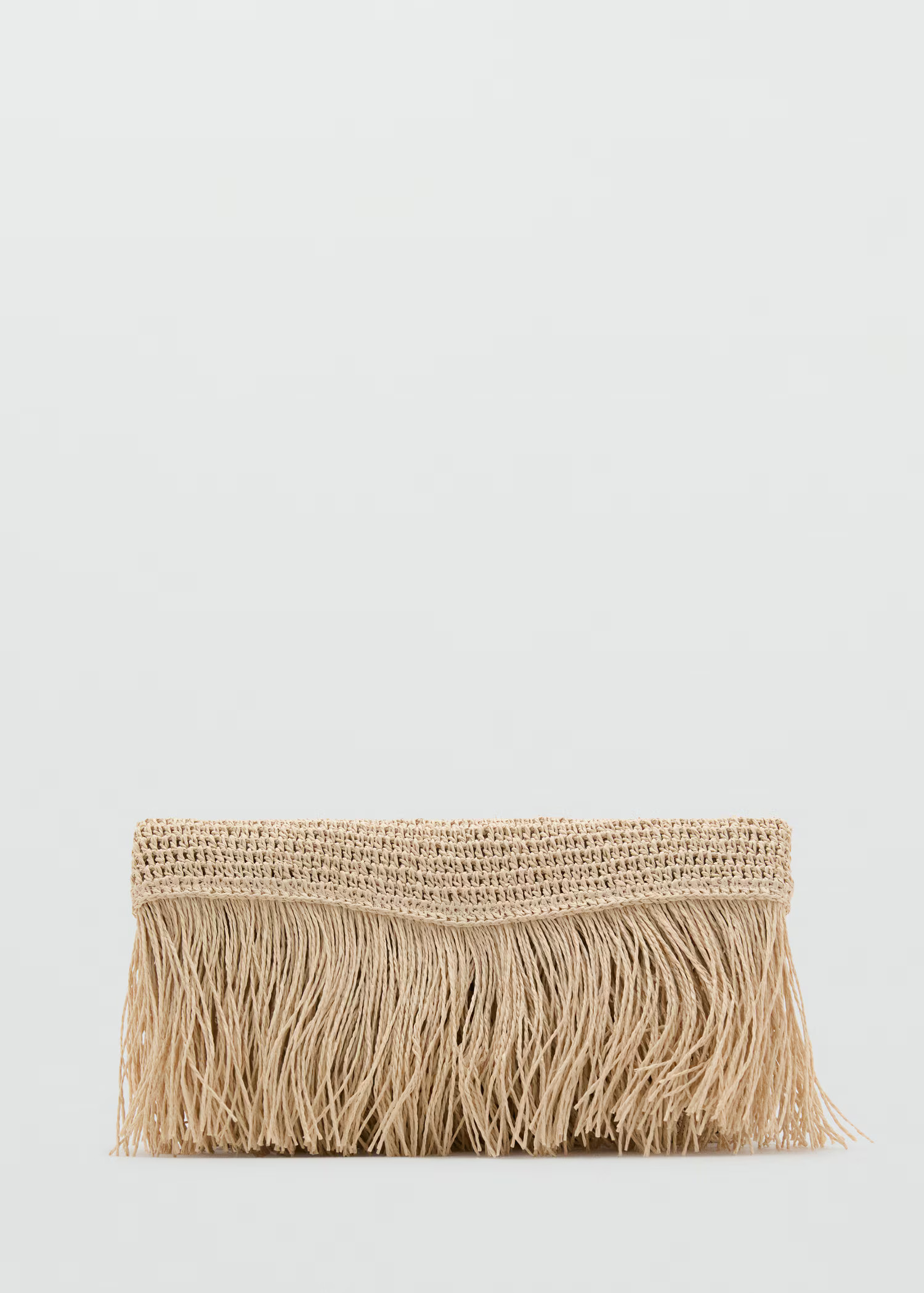 Natural fibre handbag with fringes - Women | MANGO United Kingdom | MANGO (UK)