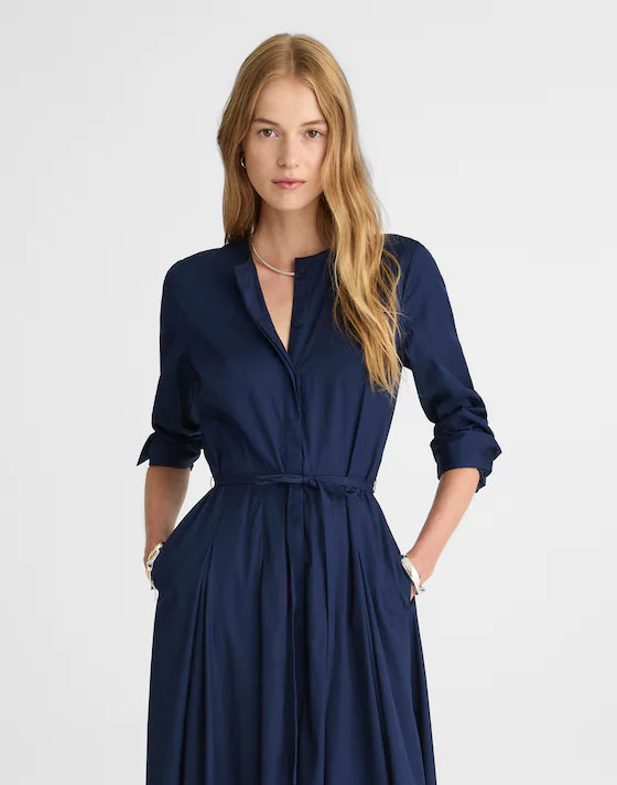 Tie-Waist Midi Shirtdress | Madewell | Madewell