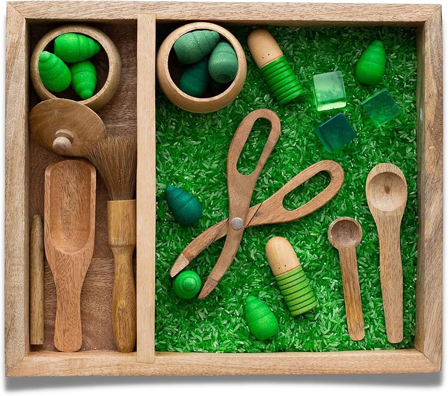 KOOKAROO Sensory Play Bin - 9 Montessori Sensory Bin Tools + 1 Sensory Box - Sensory Table Toys -... | Amazon (US)