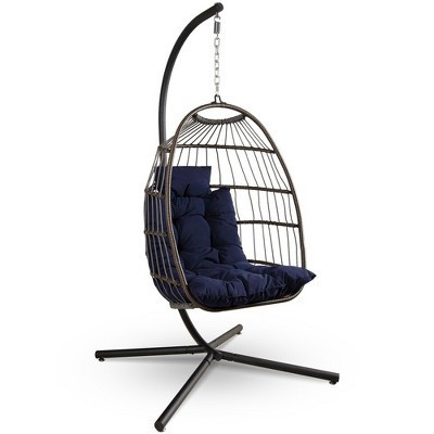 SereneLife Egg Swing Chair - Indoor/Outdoor Hanging Chair with Stand | Target