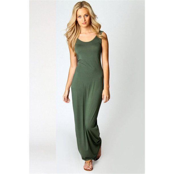 Fashion Women Sleeveless Casual Maxi Tank Dress Plus Size XS-3XL Summer Sexy Dresses - Walmart.co... | Walmart (US)