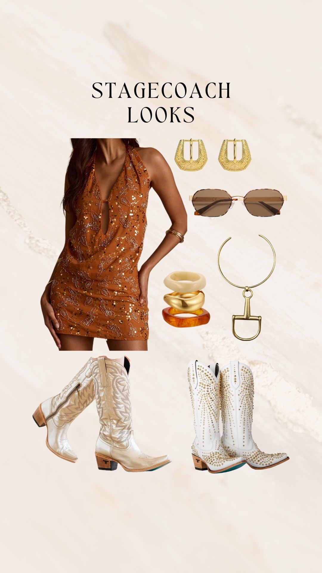 Love this orange and gold look for Stagecoach!! A little boho western! #westernboho #stagecoach 

#LTKootd #LTKPetite #LTKFestival