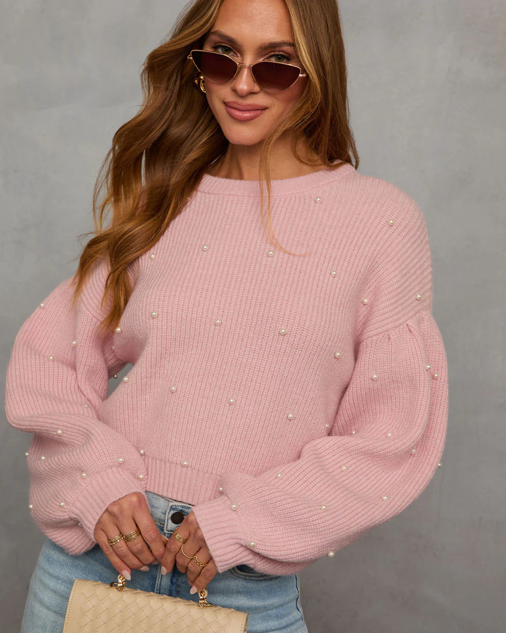 Oh My Darling Pearl Embellished Sweater | VICI