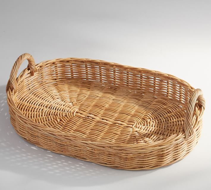 Willow Wicker Serving Tray | Pottery Barn (US)