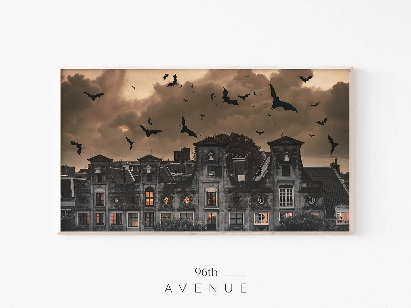 Haunted House Frame Tv Art | Halloween Wall Art | Samsung Frame Tv Art | Spooky Halloween Art |Sc... | Etsy (US)