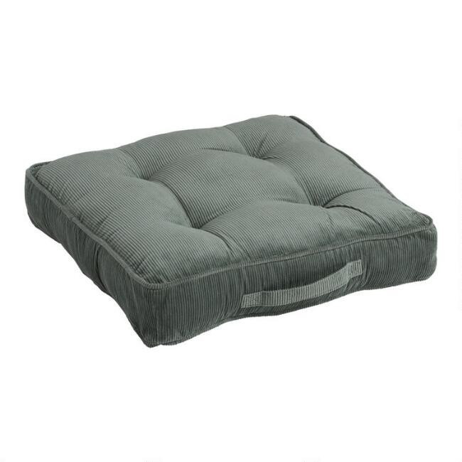 Tufted Corduroy Gusseted Floor Cushion | World Market