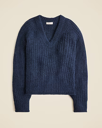 Ribbed V-neck sweater in wool blend | J. Crew US