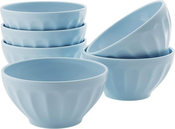 KooK Ceramic Cereal Bowl Set, Microwave and Dishwasher Safe, For Soup, Pasta, Salad, Dessert, 20 ... | Amazon (US)