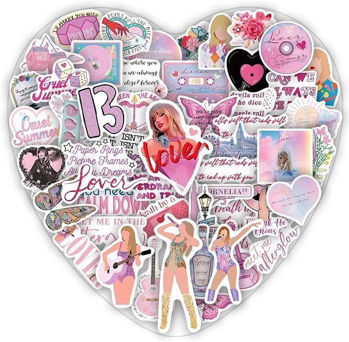 50PCS Music Sticker for Adult Teen Girl, Female Pop Country Folk Singer Ablum Stickers, Waterproo... | Amazon (US)