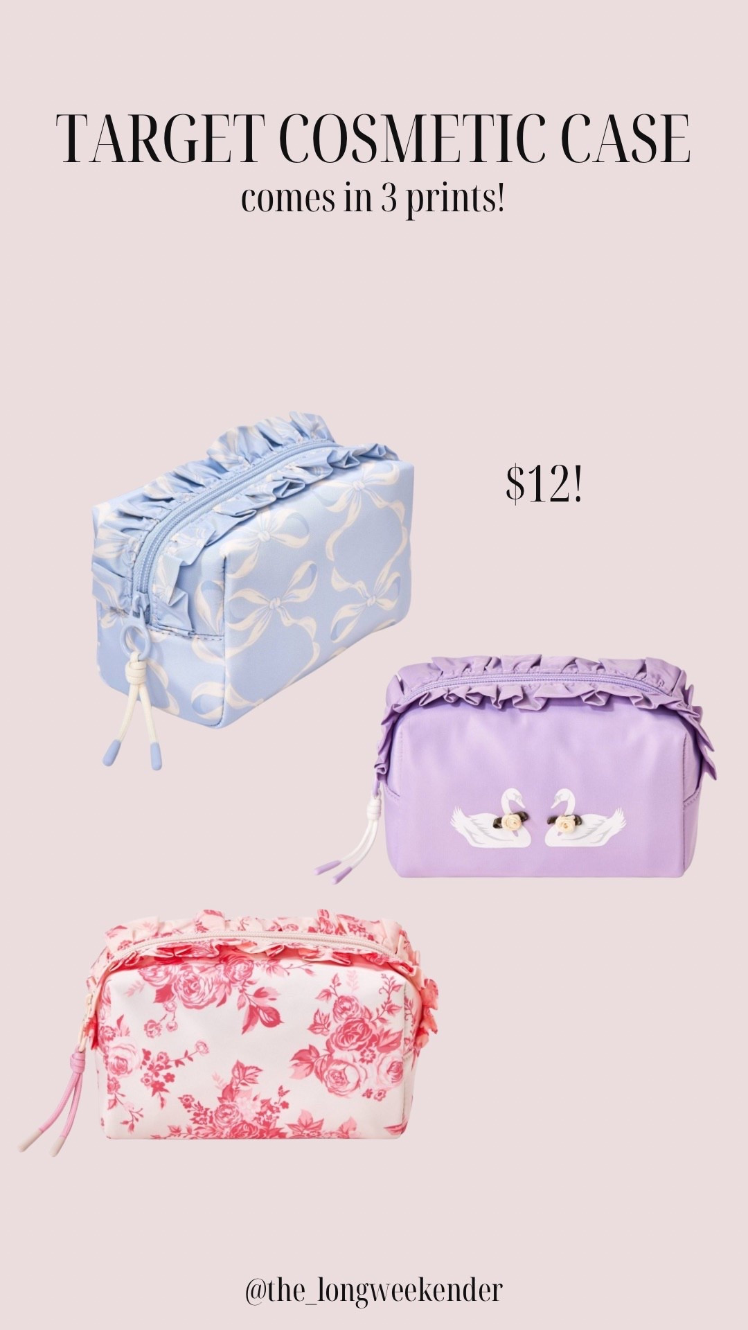 $12 Target Cosmetic Cases! How cute are these! And they would make a great gift!! 

#LTKBeauty #LTKselfcare #LTKGiftGuide
