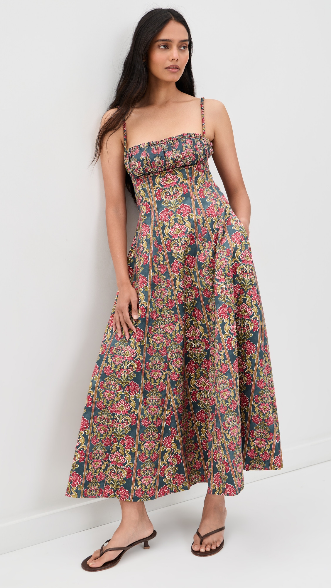 Hill House Home The Maisie Dress Iris Medallion Border XS | Shopbop