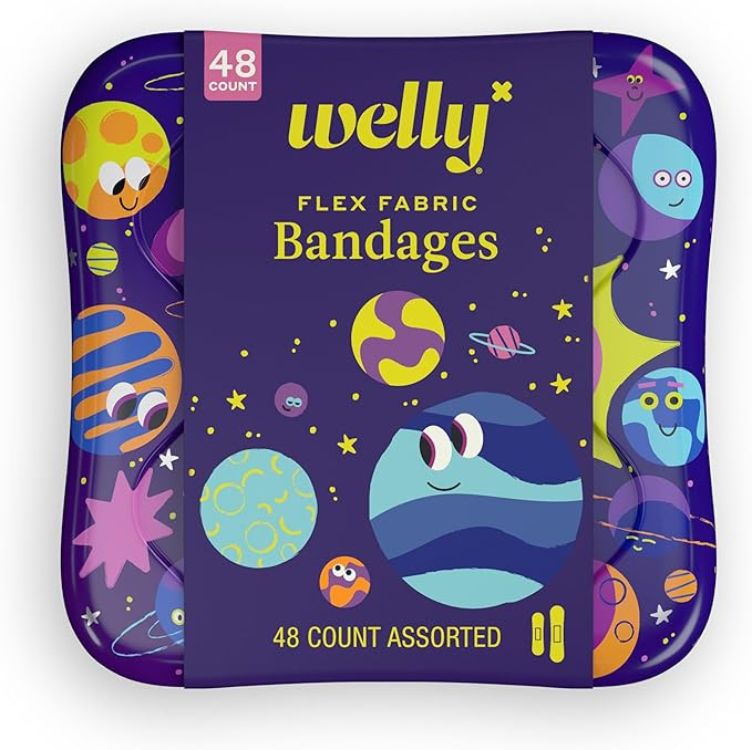 Welly Bandages | Adhesive Flexible Fabric Bravery Badges | Assorted Shapes for Minor Cuts, Scrape... | Amazon (US)