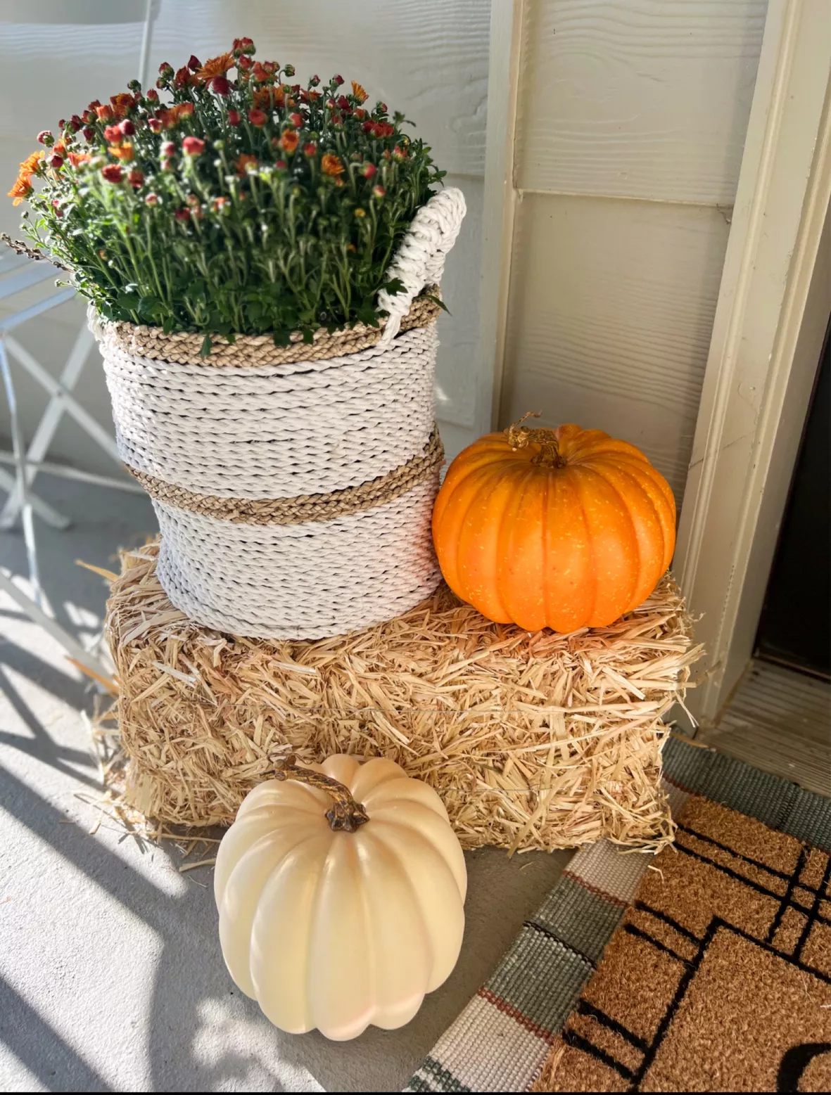 Fall, Harvest 13-inch Decorative Natural Straw Bale, Way to Celebrate 