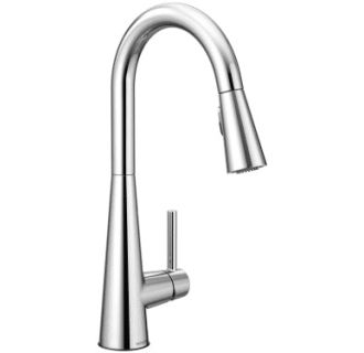 Moen 7864 Chrome Sleek 1.5 GPM Single Hole Pull Down Kitchen Faucet with Reflex, Duralast Cartrid... | Build.com, Inc.