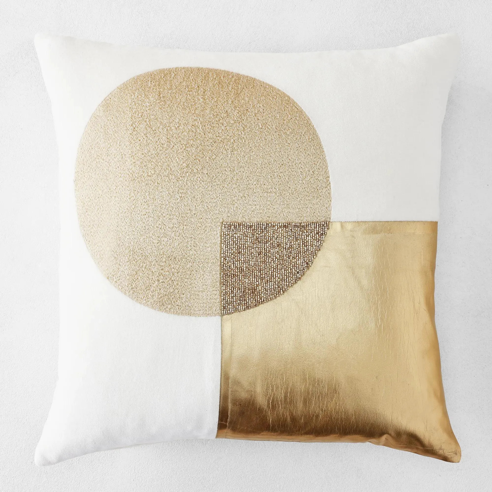 Circle Eclipse Pillow 20" - Pearl | Z Gallerie