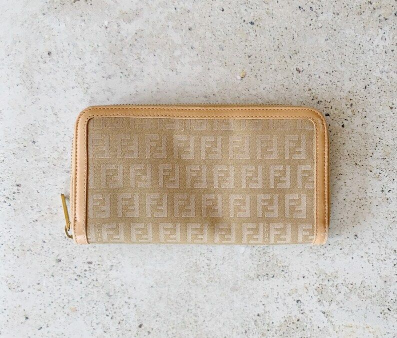 Vintage Wallet  FENDI FF Logo Monogram Zucchino Zucca Clutch | Etsy | Etsy (US)