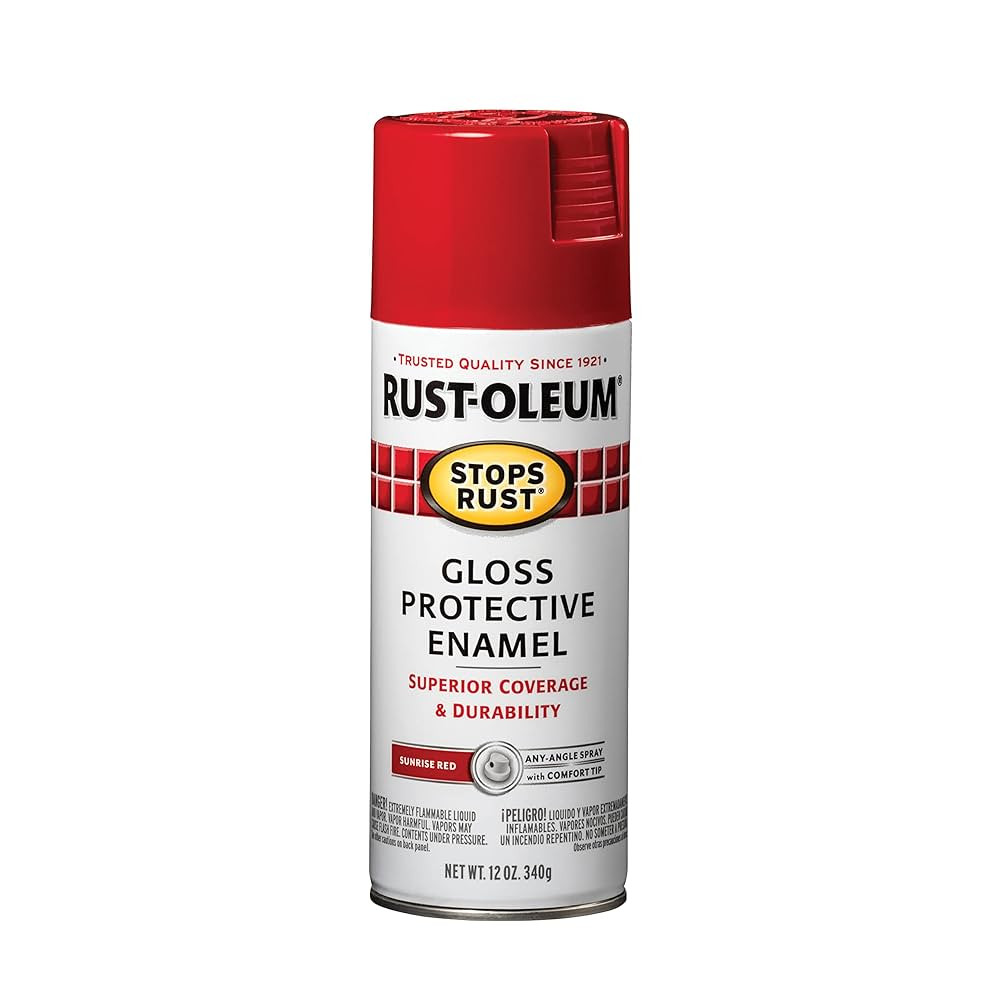 Rust-Oleum 7762830 Stops Rust Spray Paint, 12 oz, Gloss Red Sunrise | Amazon (US)
